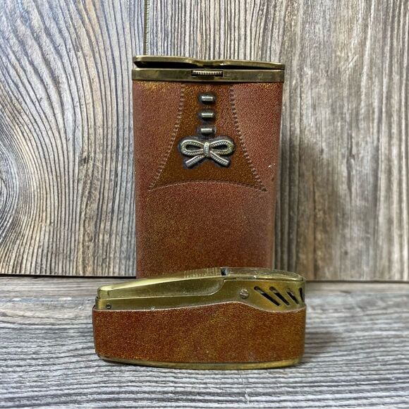 Vintage Princess Gardner Leather Flip Top Cigarette Case w/ Lighter - Picture 6 of 6